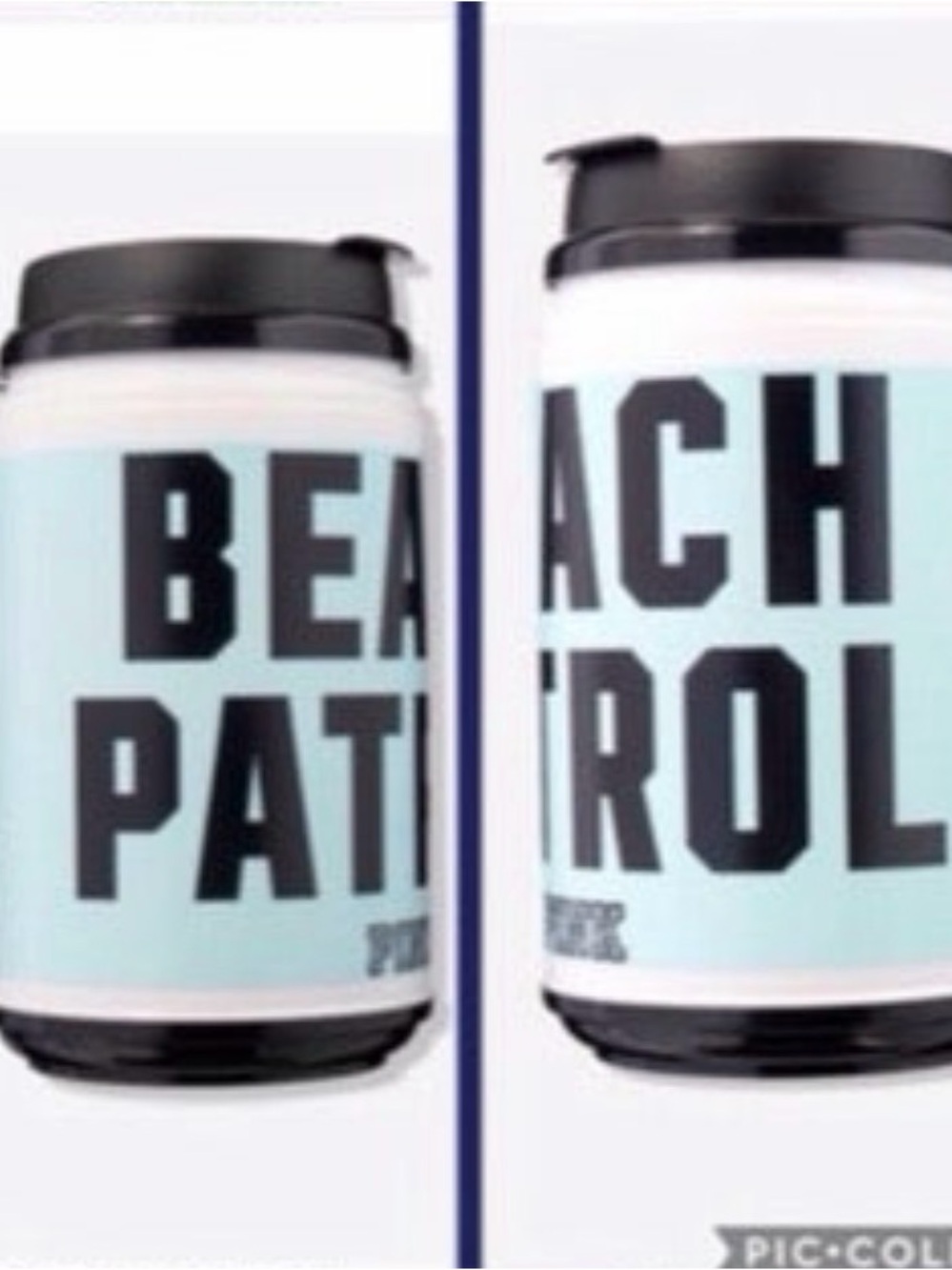 Victoria’s Secret PINK bundle of two beach patrol single handle 24 oz mugs